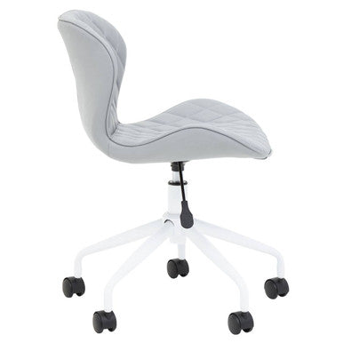 Brent Grey & White Home Office Chair