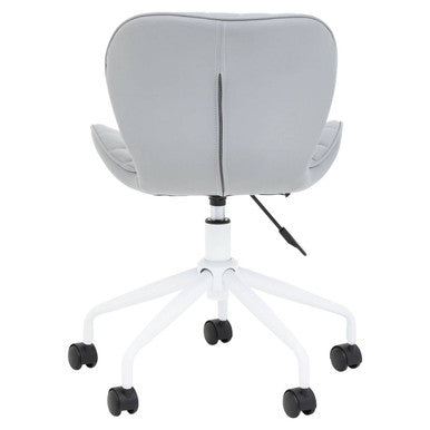 Brent Grey & White Home Office Chair