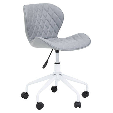 Brent Grey & White Home Office Chair