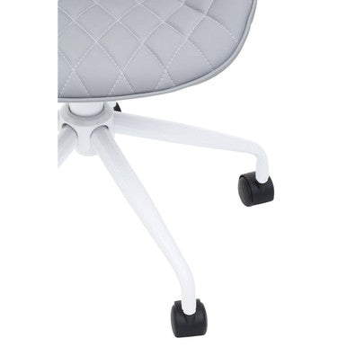 Brent Grey & White Home Office Chair