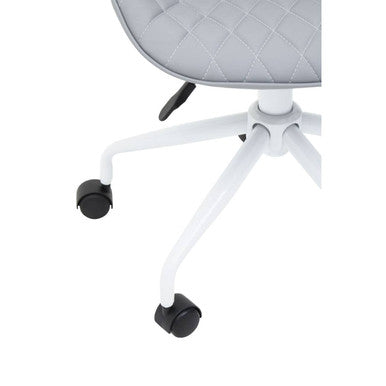Brent Grey & White Home Office Chair