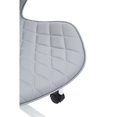 Brent Grey & White Home Office Chair