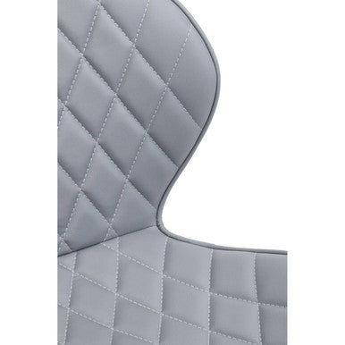 Brent Grey & White Home Office Chair