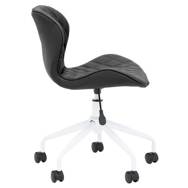 Brent Black & White Home Office Chair