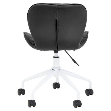 Brent Black & White Home Office Chair