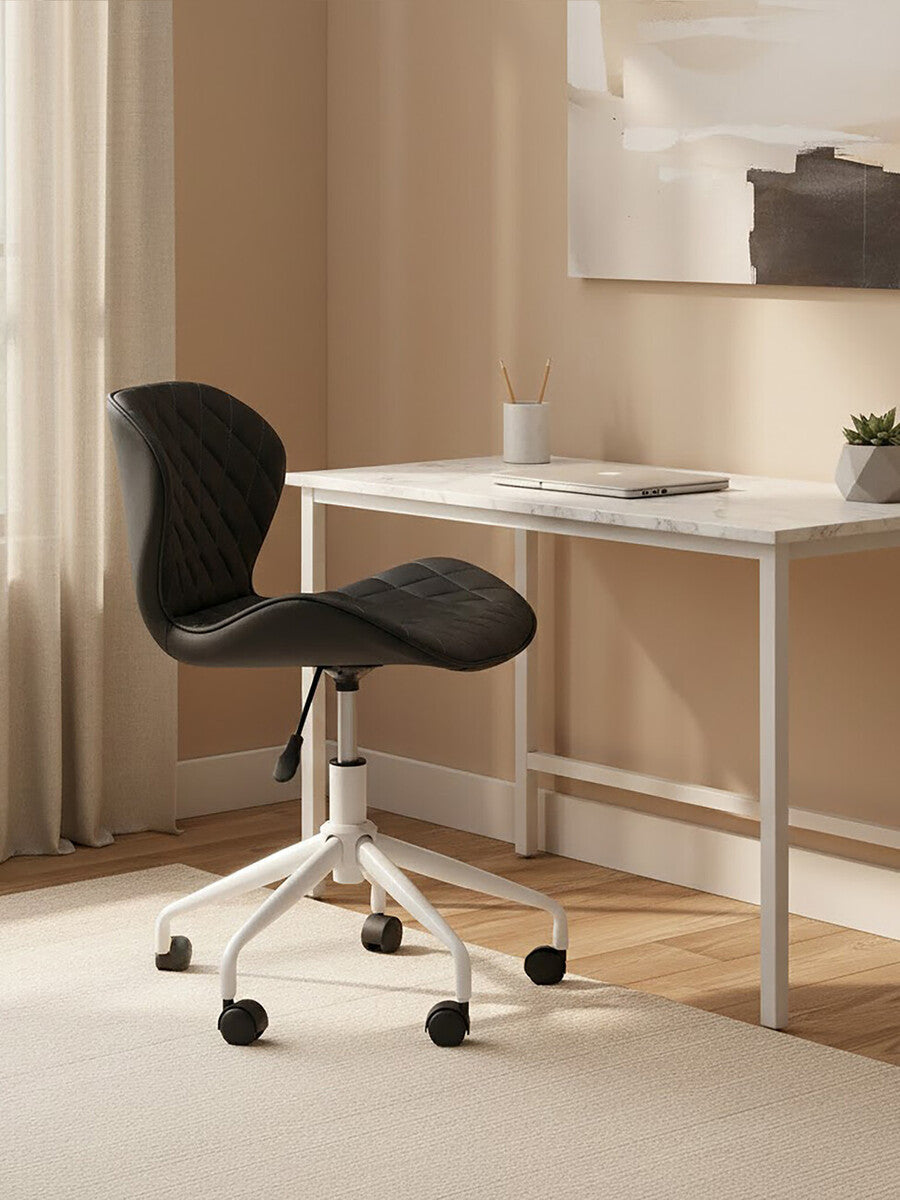 Brent Black & White Home Office Chair