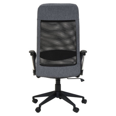 Brent Black Mesh & Grey Fabric Home Office Chair