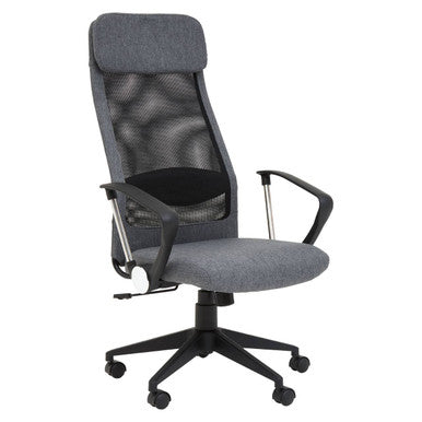Brent Black Mesh & Grey Fabric Home Office Chair