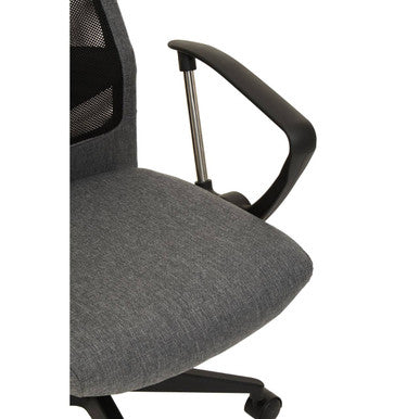Brent Black Mesh & Grey Fabric Home Office Chair