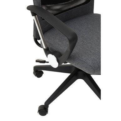 Brent Black Mesh & Grey Fabric Home Office Chair