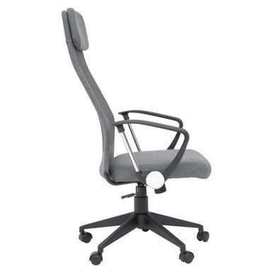 Brent Grey Mesh & Fabric Home Office Chair
