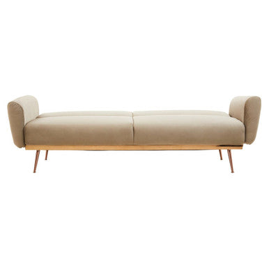 Mink Velvet Sofa Bed, Hatton