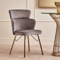 Veneto Grey Velvet Chair