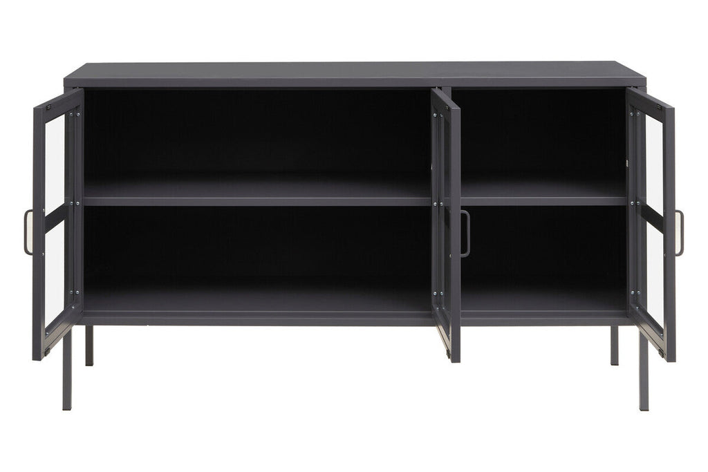 Acier Three Door Grey Metal Sideboard