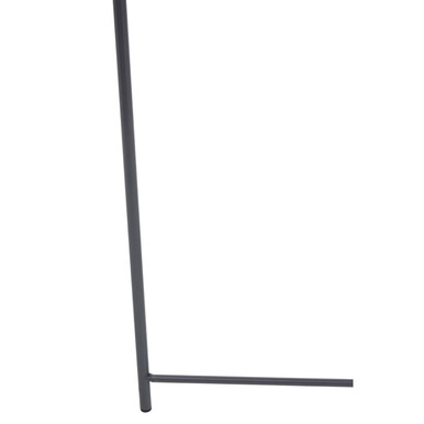 Grey Powder Coated Metal Round Side Table With Intersecting Cross Base, Acero