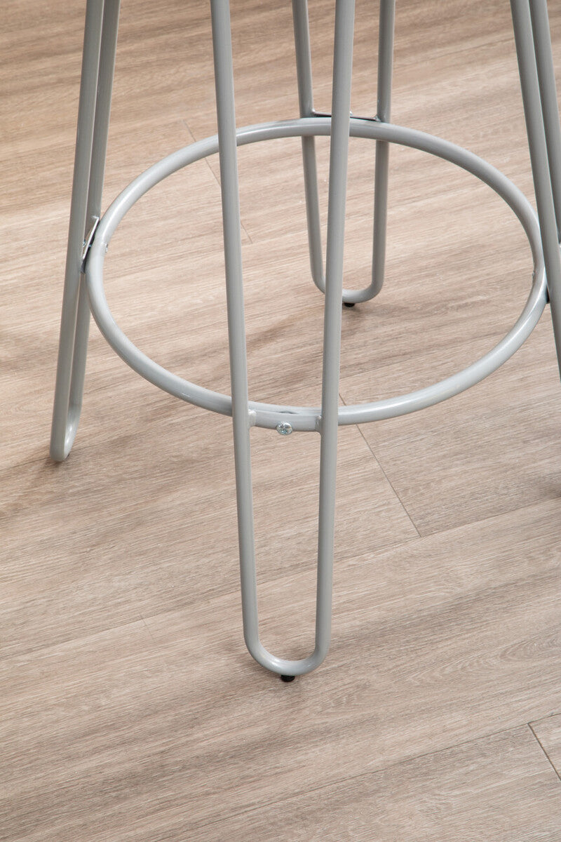 District 3 Piece Elm Wood Bar Table & Stool Set