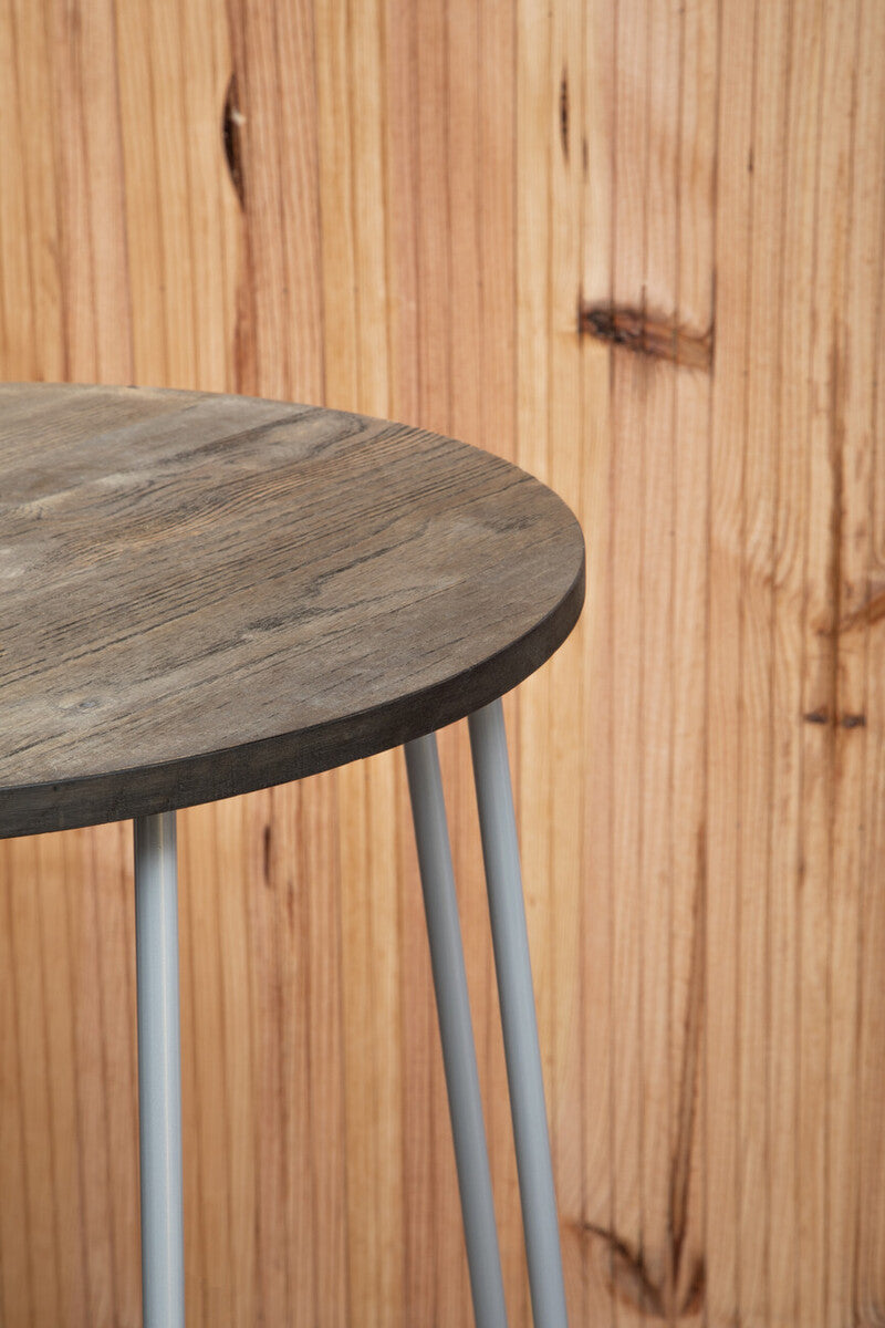 District 3 Piece Elm Wood Bar Table & Stool Set