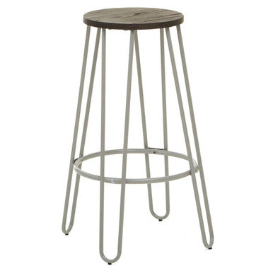 District Grey Metal Frame Bar Stool