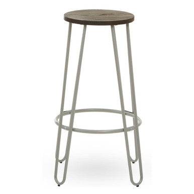 District Grey Metal Frame Bar Stool