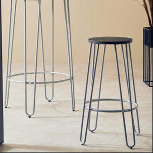District Grey Metal Frame Bar Stool