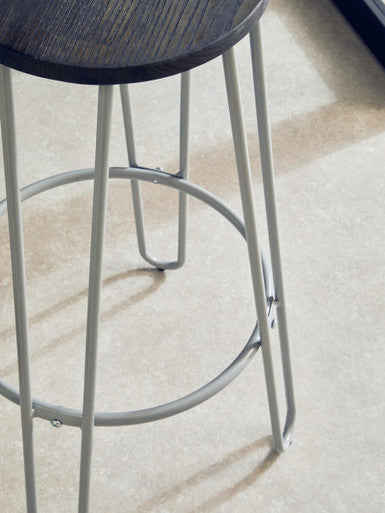 District Grey Metal Frame Bar Stool