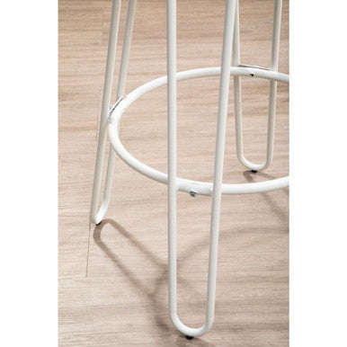 District White Metal Frame Bar Stool