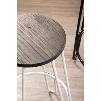 District White Metal Frame Bar Stool