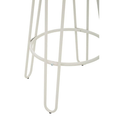 District White Metal Frame Bar Stool