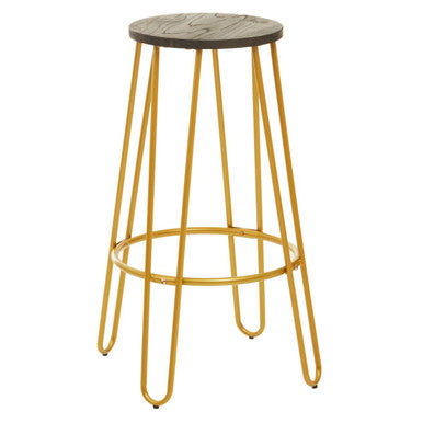 District Gold Metal Frame Bar Stool