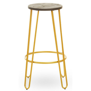 District Gold Metal Frame Bar Stool
