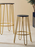 District Gold Metal Frame Bar Stool