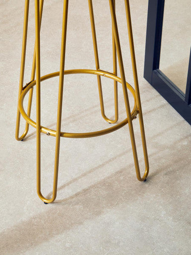 District Gold Metal Frame Bar Stool