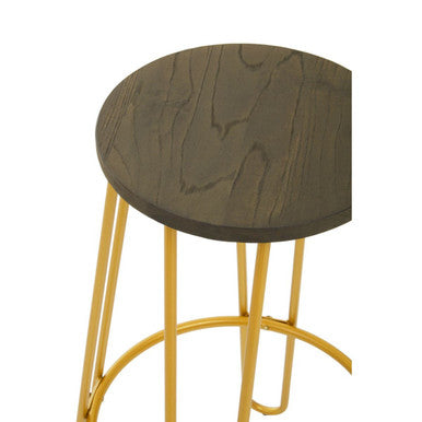 District Gold Metal Frame Bar Stool