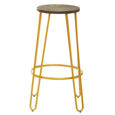 District Gold Metal Frame Bar Stool