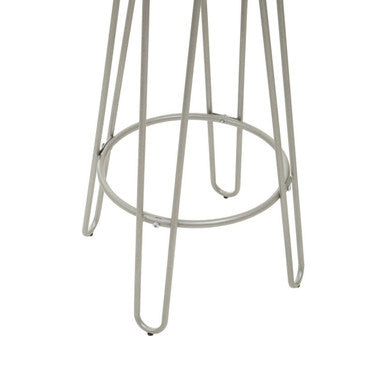 District Barstool With Silver Metal Legs
