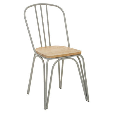 District Grey Metal Frame Dining Chair