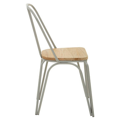 District Grey Metal Frame Dining Chair
