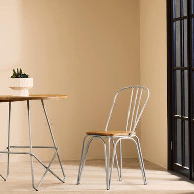District Grey Metal Frame Dining Chair