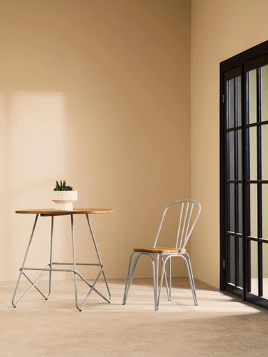 District Grey Metal Frame Dining Chair