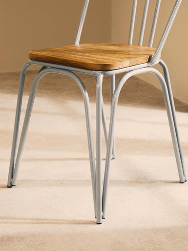 District Grey Metal Frame Dining Chair