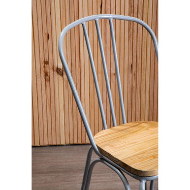 District Grey Metal Frame Dining Chair