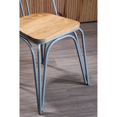 District Grey Metal Frame Dining Chair