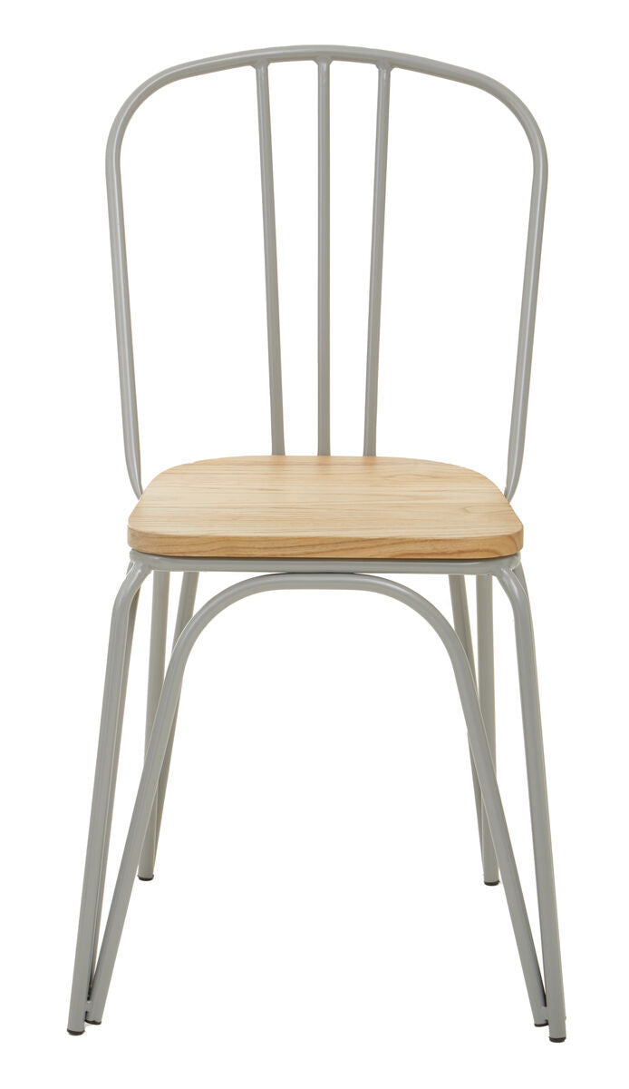 District Grey Metal Frame Dining Chair