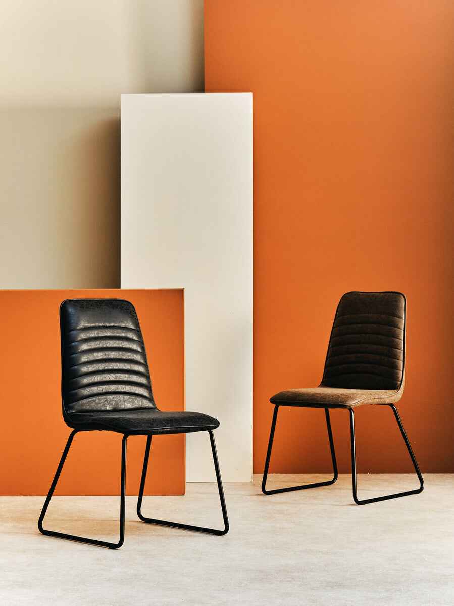 New Foundry Black Leather Chair