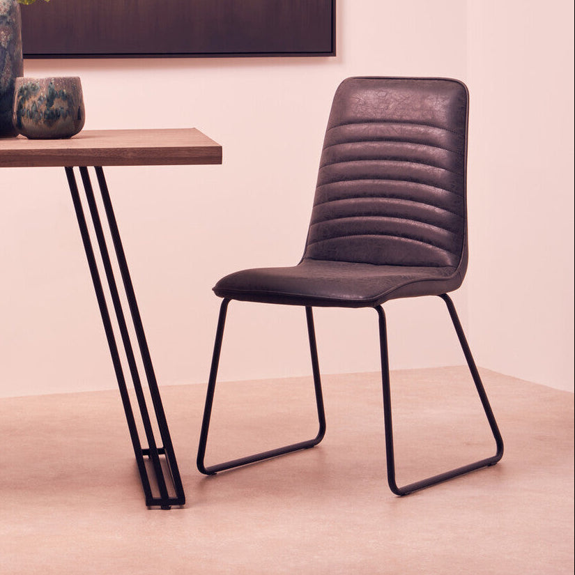 New Foundry Black Leather Chair