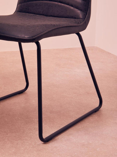 New Foundry Black Leather Chair
