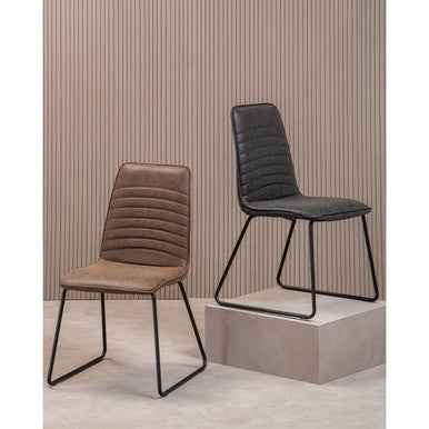 New Foundry Black Leather Chair