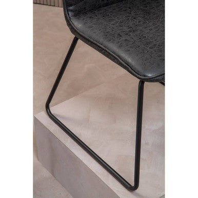 New Foundry Black Leather Chair