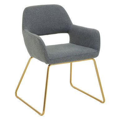 Stockholm Grey & Gold Dining Chair