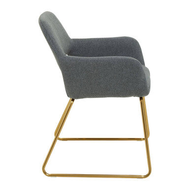 Stockholm Grey & Gold Dining Chair
